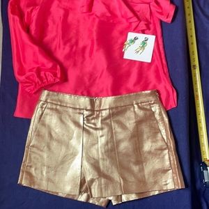 Iredescent Metalic Linen/ Cotton Shorts